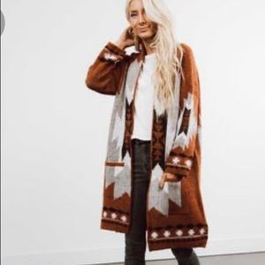 Aztec Duster Cardigan